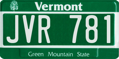 VT license plate JVR781