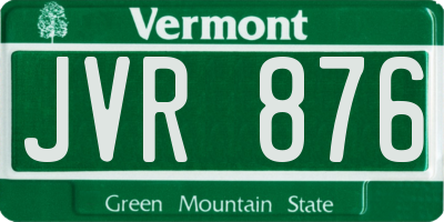 VT license plate JVR876