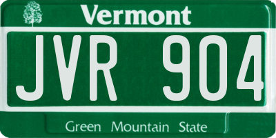 VT license plate JVR904
