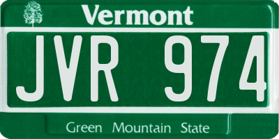 VT license plate JVR974