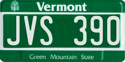 VT license plate JVS390