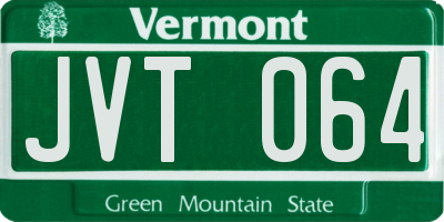 VT license plate JVT064