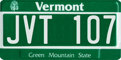 VT license plate JVT107