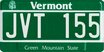 VT license plate JVT155