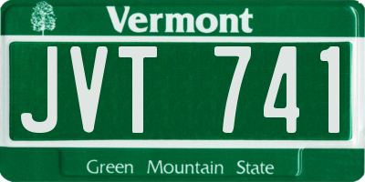 VT license plate JVT741