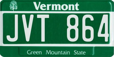 VT license plate JVT864