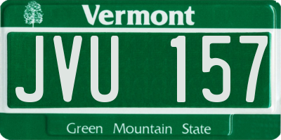 VT license plate JVU157