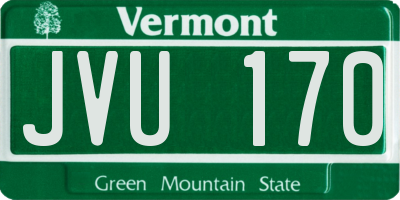 VT license plate JVU170