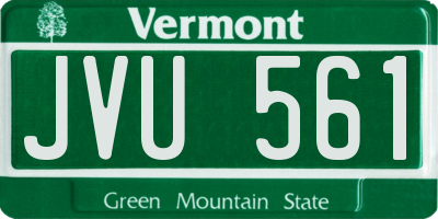 VT license plate JVU561