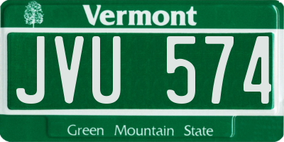 VT license plate JVU574