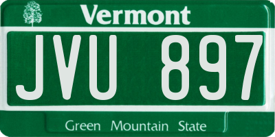 VT license plate JVU897