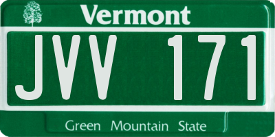 VT license plate JVV171