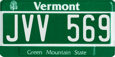 VT license plate JVV569