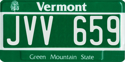 VT license plate JVV659