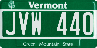 VT license plate JVW440