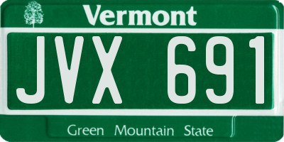 VT license plate JVX691