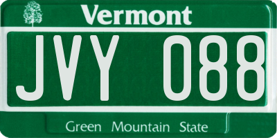 VT license plate JVY088