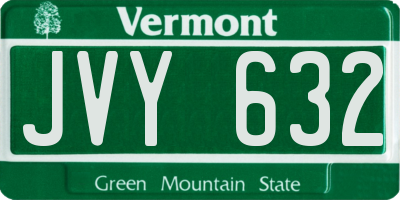 VT license plate JVY632