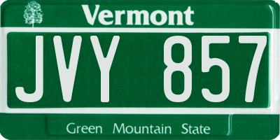 VT license plate JVY857