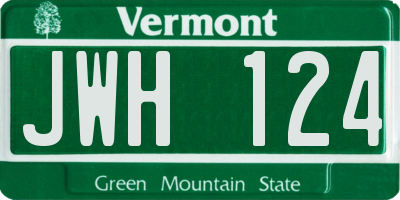 VT license plate JWH124