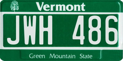 VT license plate JWH486