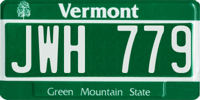VT license plate JWH779