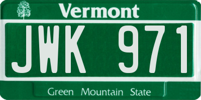VT license plate JWK971