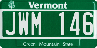 VT license plate JWM146