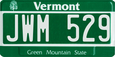 VT license plate JWM529