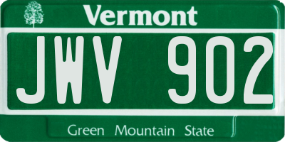 VT license plate JWV902
