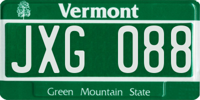 VT license plate JXG088