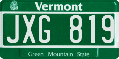 VT license plate JXG819