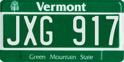 VT license plate JXG917