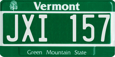 VT license plate JXI157