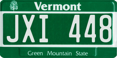 VT license plate JXI448