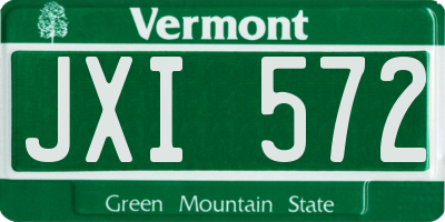 VT license plate JXI572