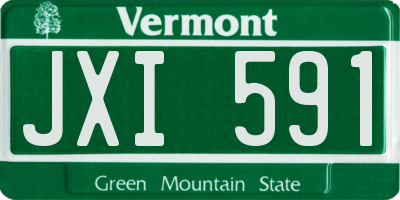 VT license plate JXI591