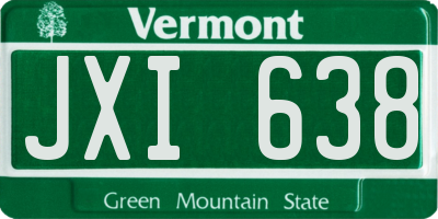 VT license plate JXI638