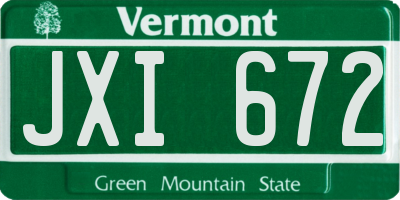 VT license plate JXI672