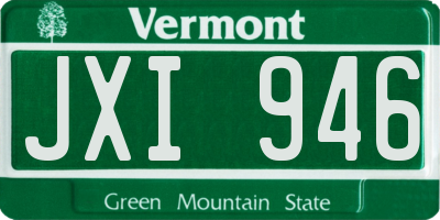 VT license plate JXI946