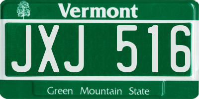VT license plate JXJ516