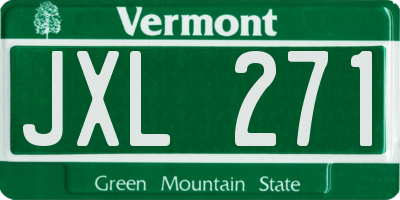 VT license plate JXL271