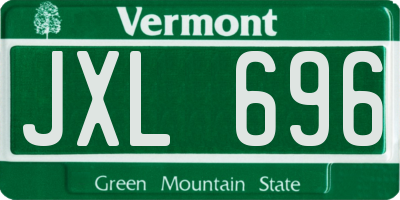 VT license plate JXL696