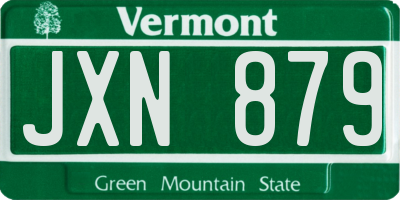 VT license plate JXN879