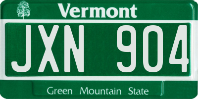 VT license plate JXN904