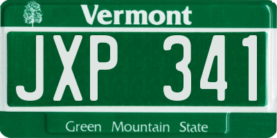 VT license plate JXP341