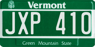 VT license plate JXP410
