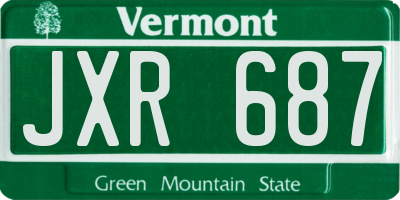 VT license plate JXR687