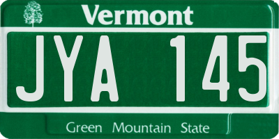 VT license plate JYA145
