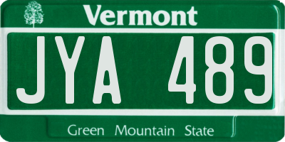 VT license plate JYA489